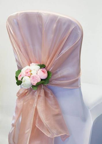 Organza Hooded Sash (optional Flowers)